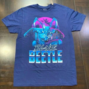 DC Comics Blue Beetle Graphic Tshirt Navy Blue Men Short Sleeve NWT